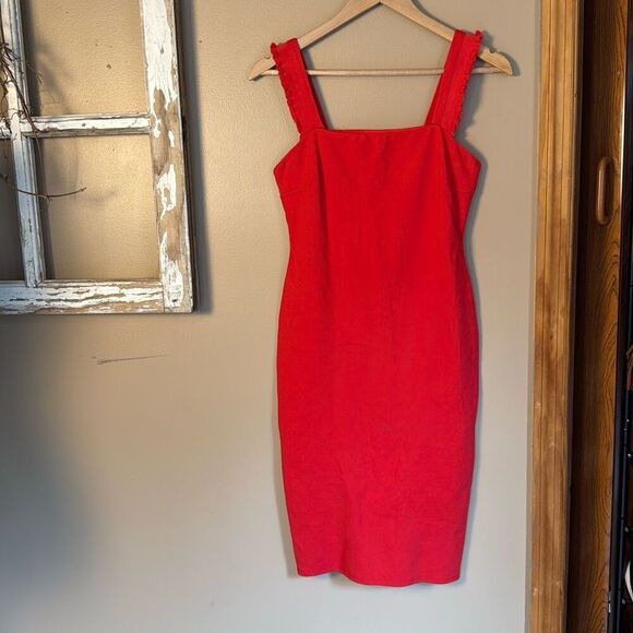 Lulu's Dresses & Skirts - Lulus bodycon red midi tank dress women’s size small romantic date night feminin